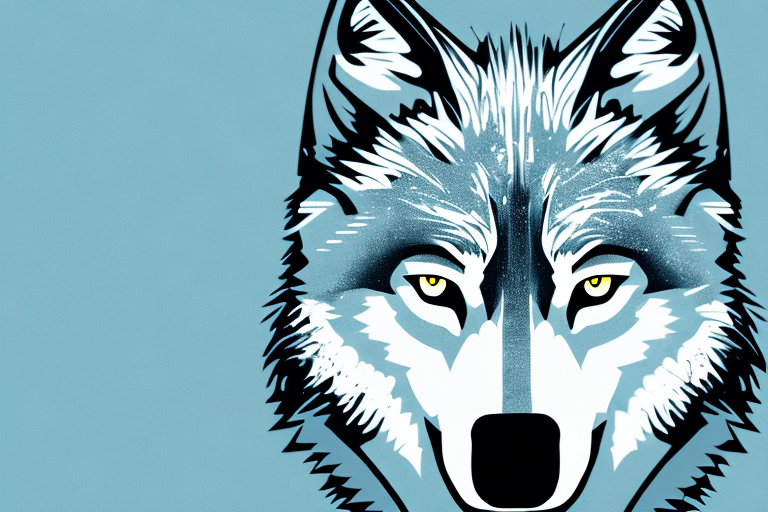A wolf in a menacing stance