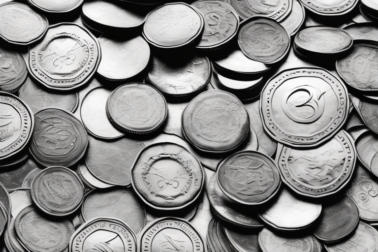 A pile of coins