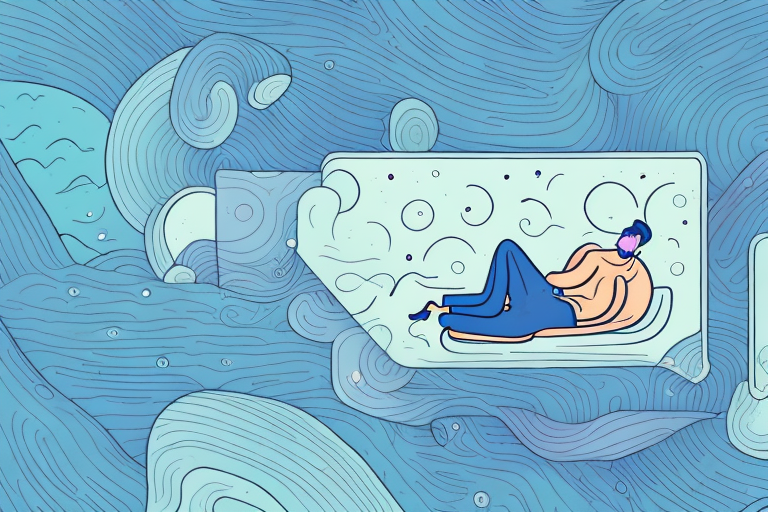A person sleeping peacefully in a dream-like setting