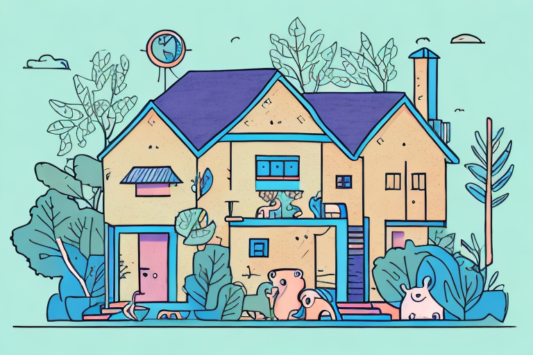 A house with a variety of animals inside
