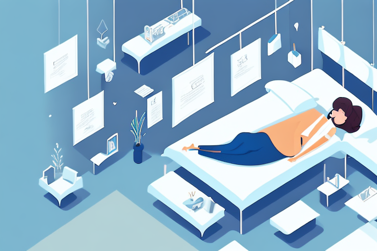 A person sleeping peacefully in a bed