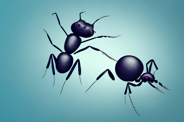 An ant in a dream-like setting