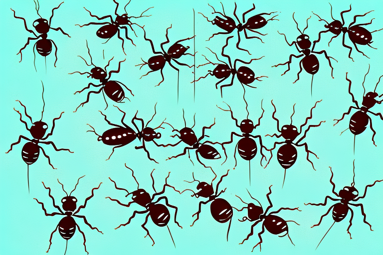 An ant infestation in a home