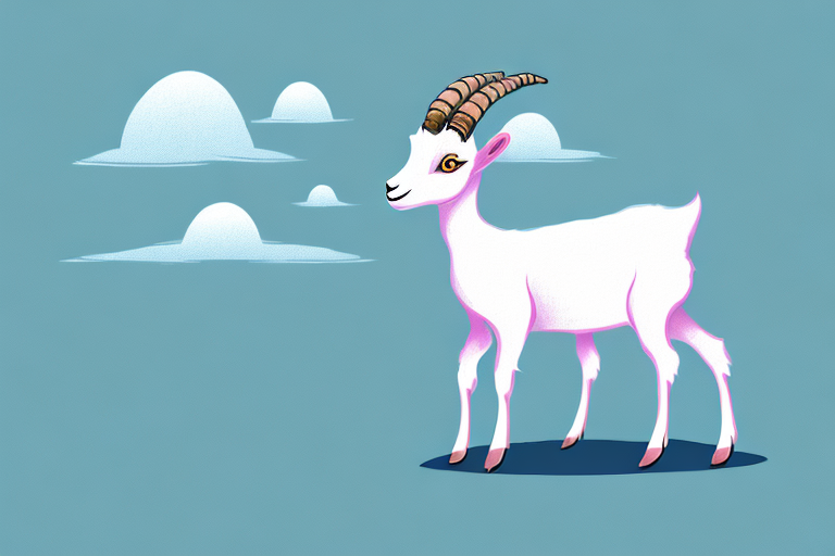 A baby goat in a dream-like setting