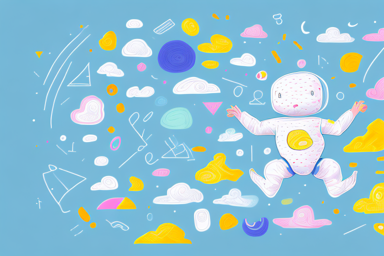 A baby diaper with colorful