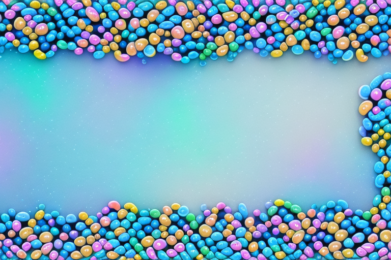 A dreamy landscape filled with colorful beads