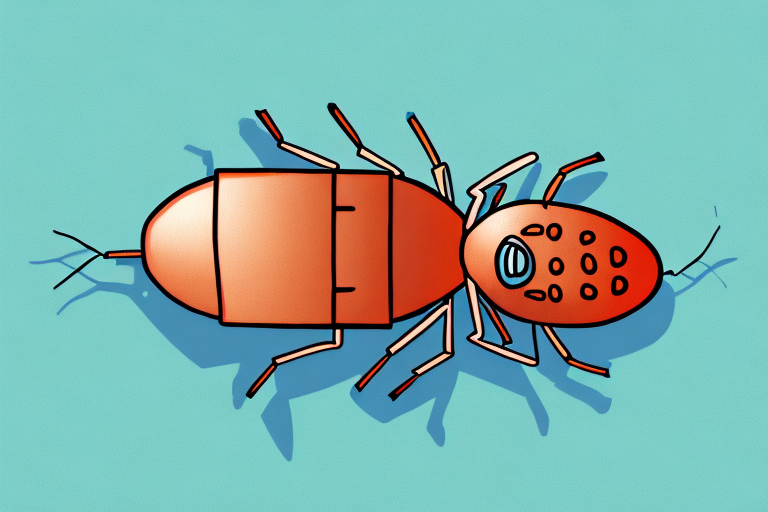 A bedbug crawling on a bed