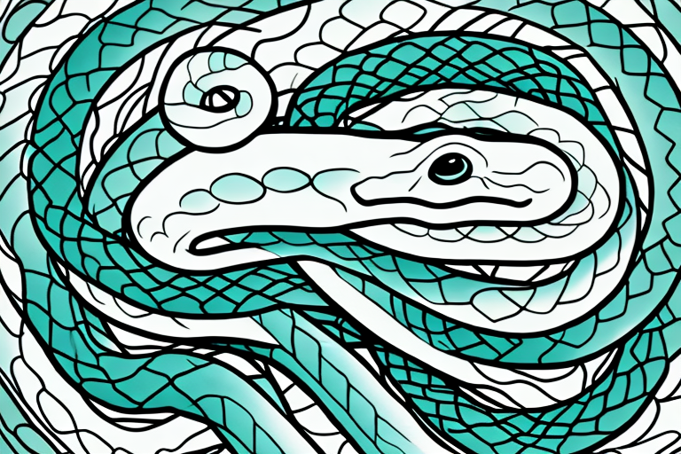 A snake coiled up and ready to strike