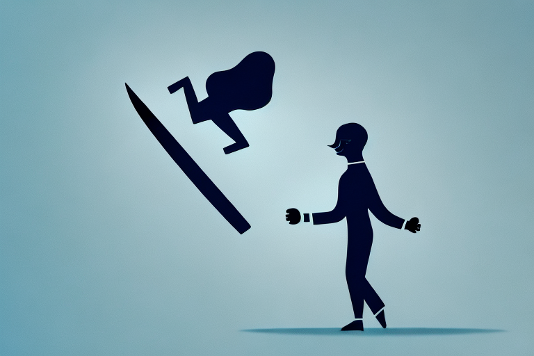 A person running away from a shadowy figure with a knife