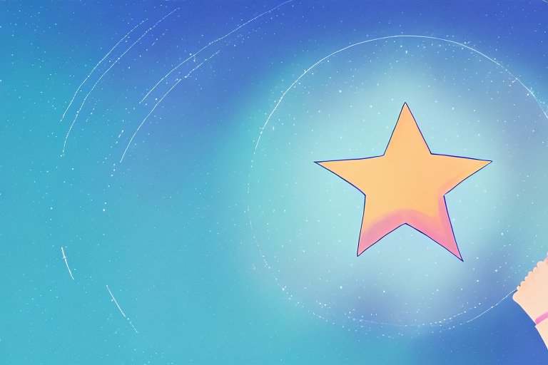 A dreamscape with a star in the sky