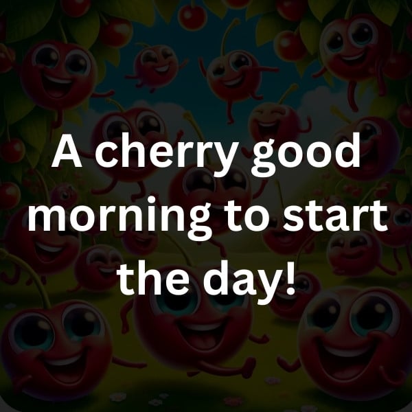 A cherry good morning to start the day!