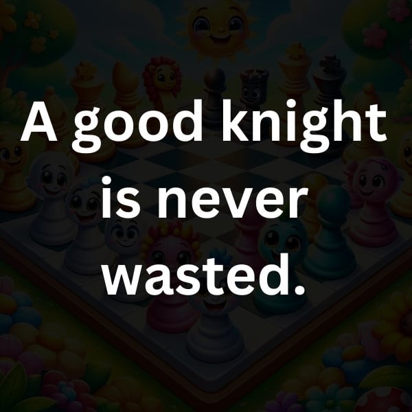 A good knight is never wasted