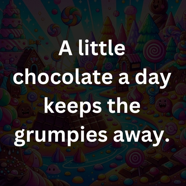 A little chocolate a day keeps the grumpies away
