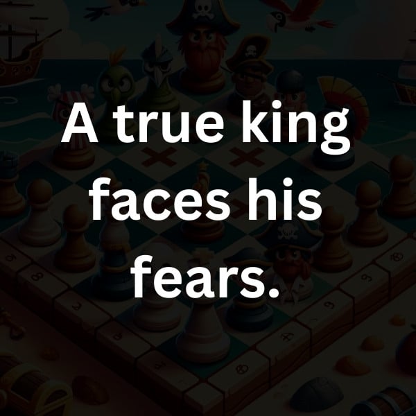 A true king faces his fears.