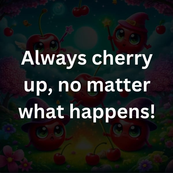 Always cherry up, no matter what happens!