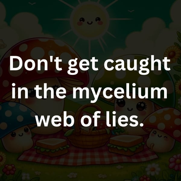 Don't get caught in the mycelium web of lies