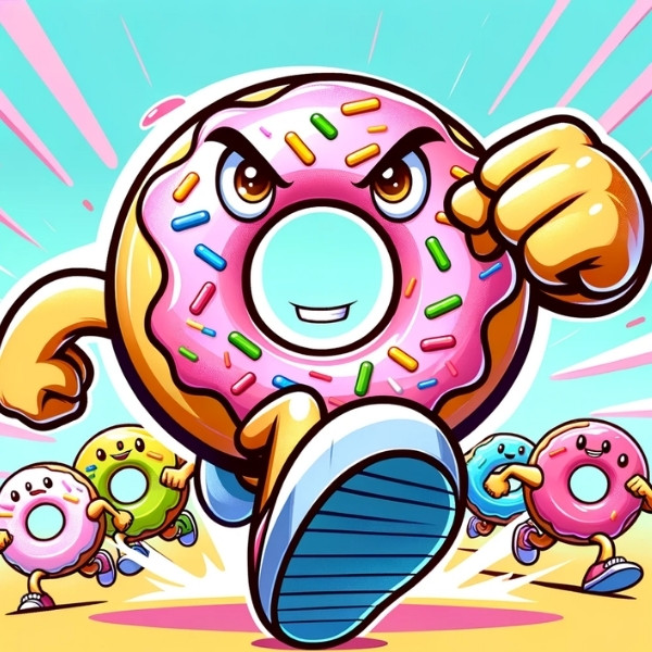 Donut stop, get it, get it!