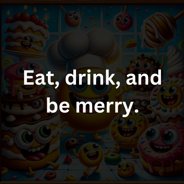Eat, drink, and be merry