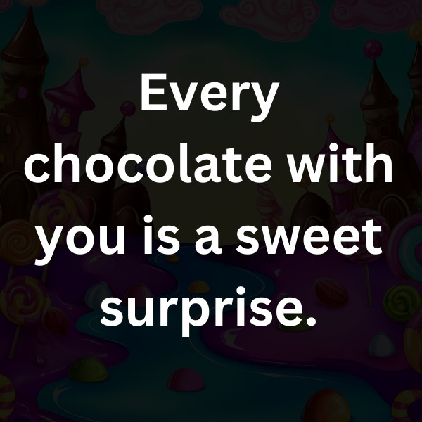 Every chocolate with you is a sweet surprise