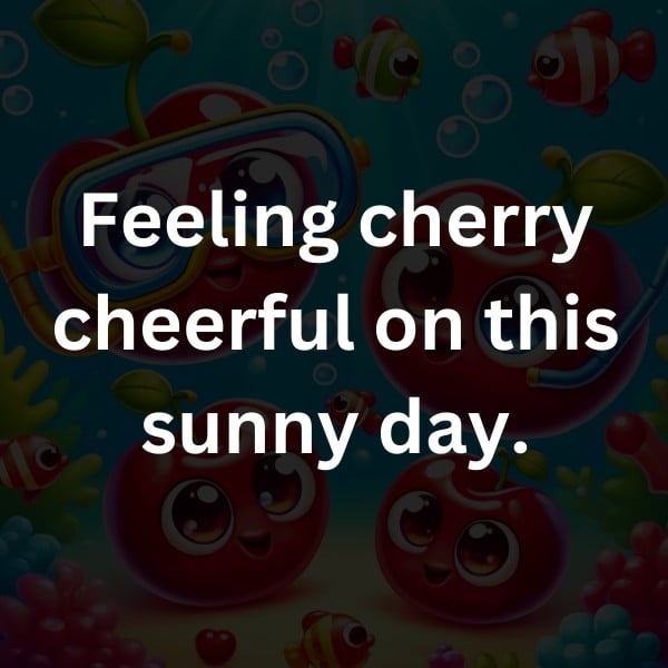 Feeling cherry cheerful on this sunny day