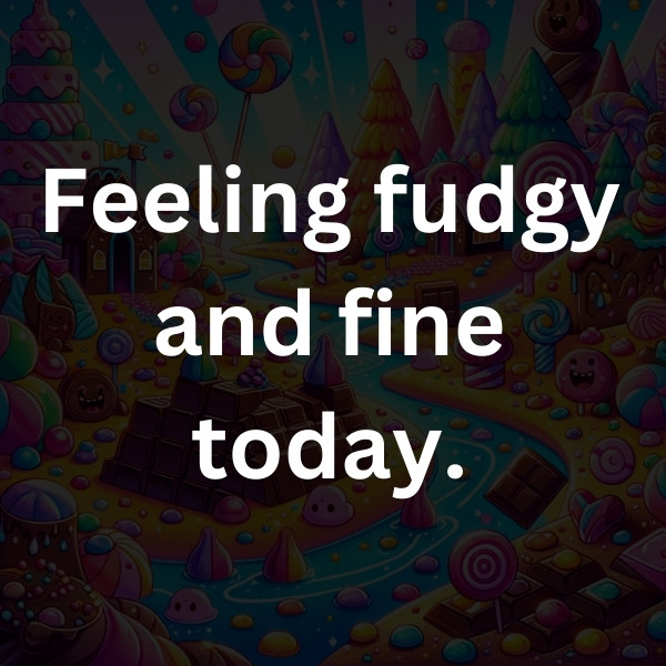 Feeling fudgy and fine today