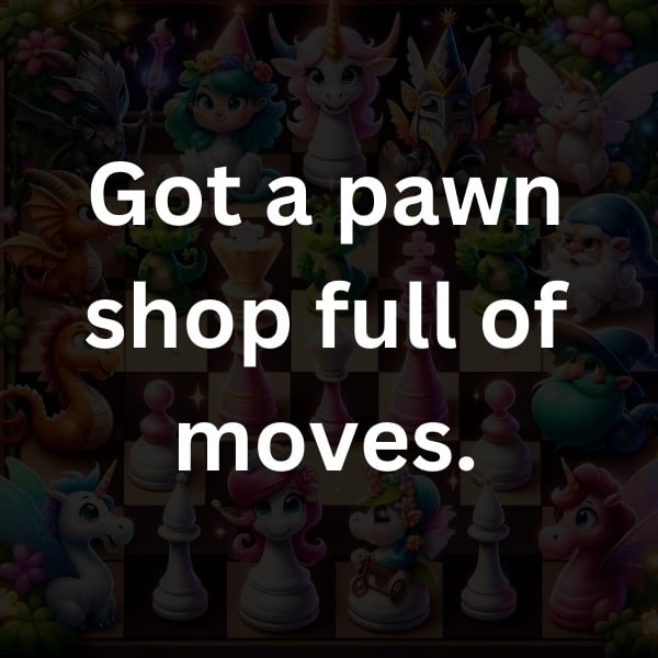 Got a pawn shop full of moves