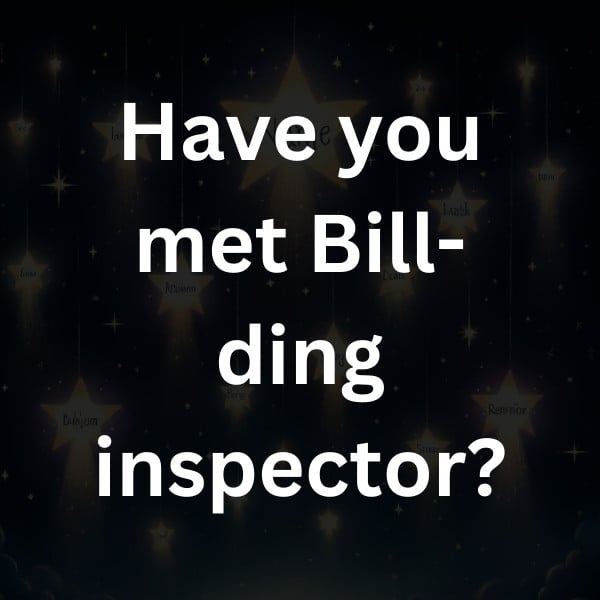 Have you met Bill-ding inspector