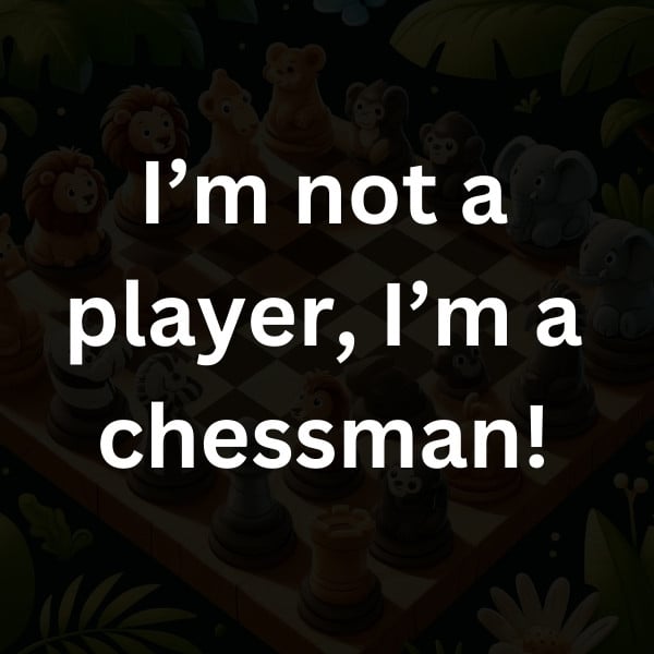 I’m not a player, I’m a chessman!