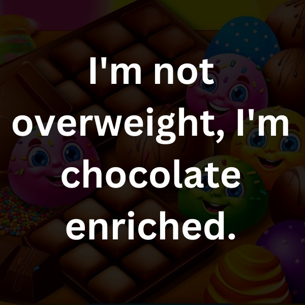 I'm not overweight, I'm chocolate enriched