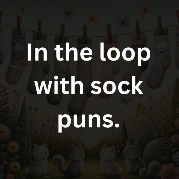 In the loop with sock puns