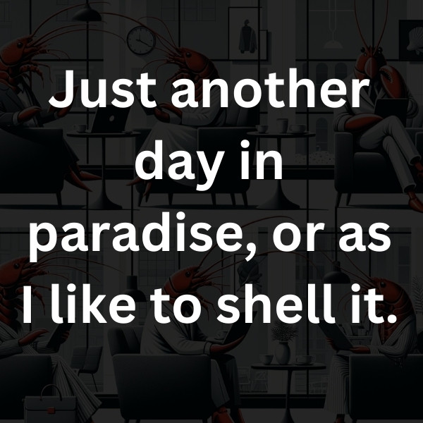 Just another day in paradise, or as I like to shell it