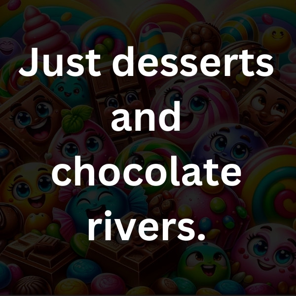 Just desserts and chocolate rivers