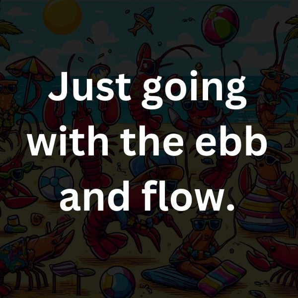 Just going with the ebb and flow