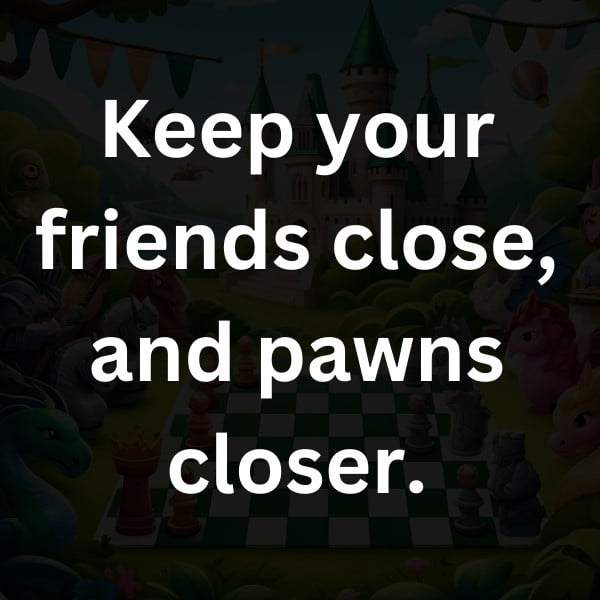 Keep your friends close, and pawns closer