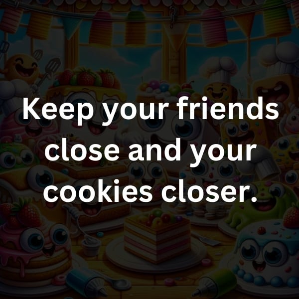 Keep your friends close and your cookies closer