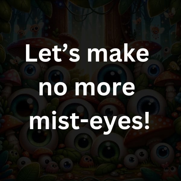 Let’s make no more mist-eyes!
