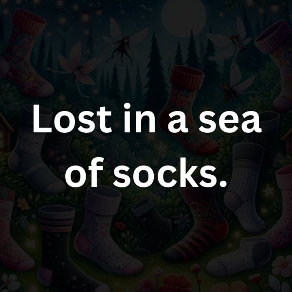 Lost in a sea of socks