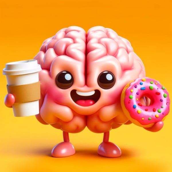 My brain runs on coffee and donut power