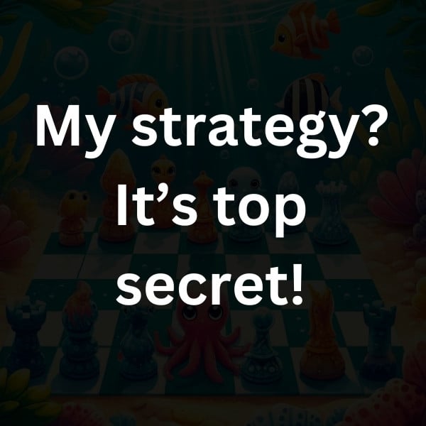My strategy_ It’s top secret!