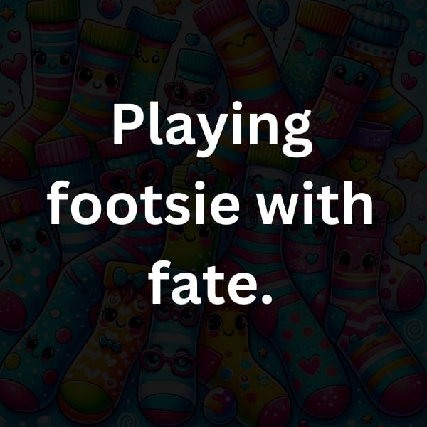Playing footsie with fate