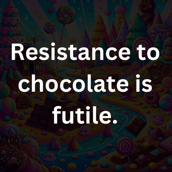 Resistance to chocolate is futile