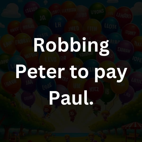 Robbing Peter to pay Paul