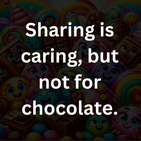 Sharing is caring, but not for chocolate
