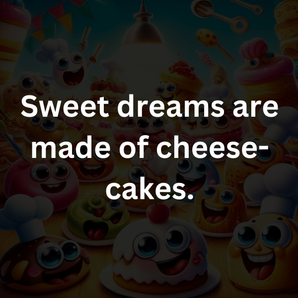 Sweet dreams are made of cheese-cakes