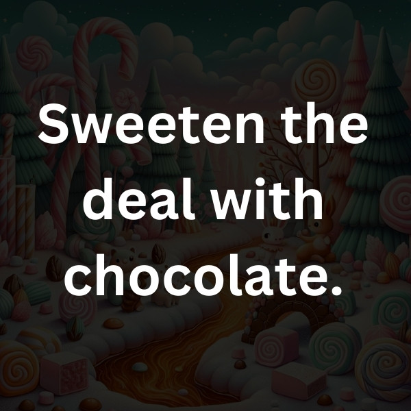 Sweeten the deal with chocolate