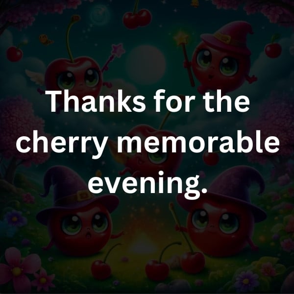 Thanks for the cherry memorable evening