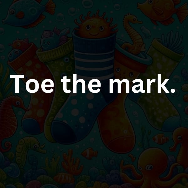 Toe the mark