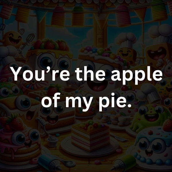 You’re the apple of my pie