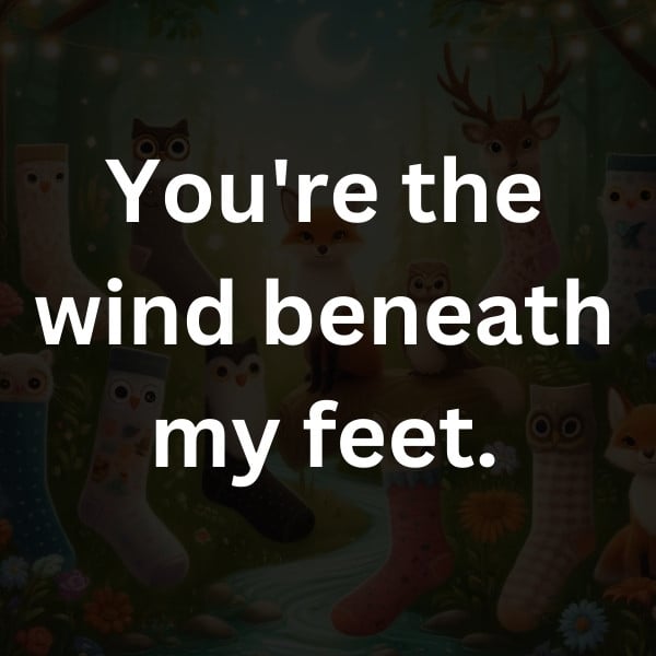 You're the wind beneath my feet