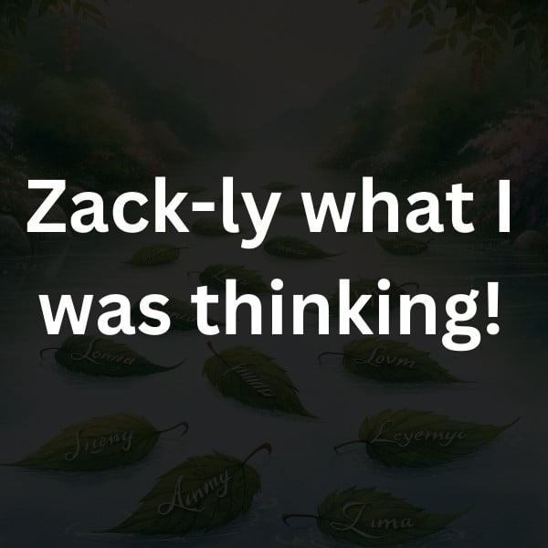 Zack-ly what I was thinking!